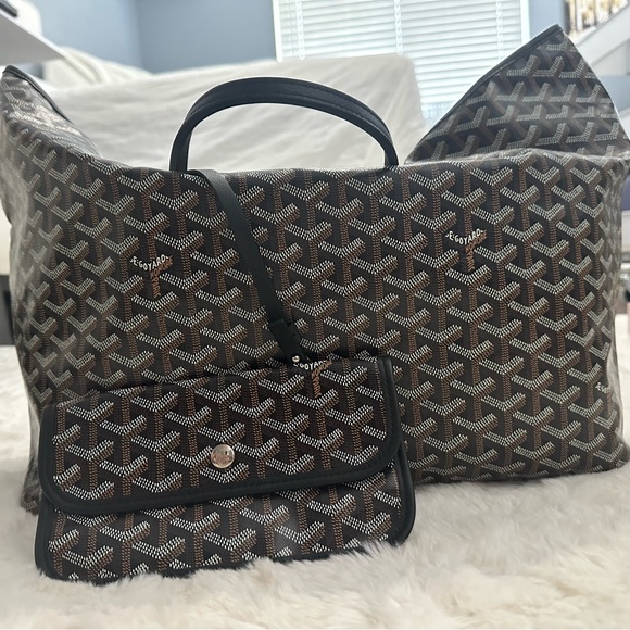 Goyard Goyardine Saint Louis GM w/ Pouch - Picture 6 of 13